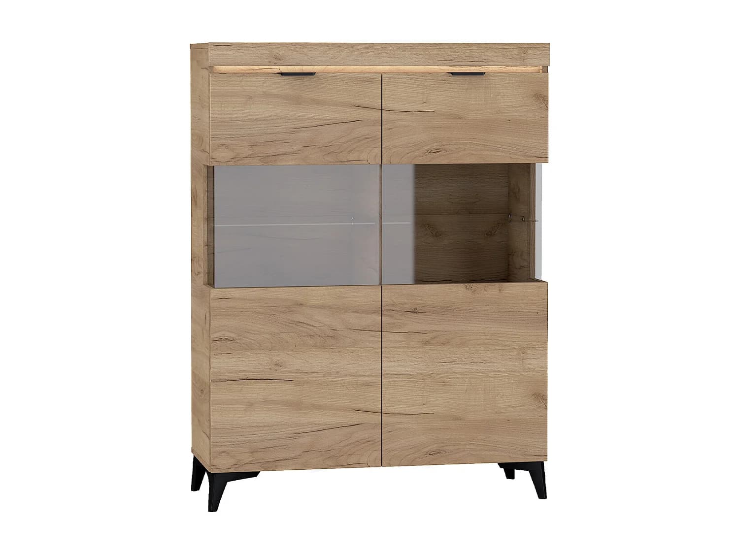 Vaisselier 2 portes LED inclus Ruben Bois