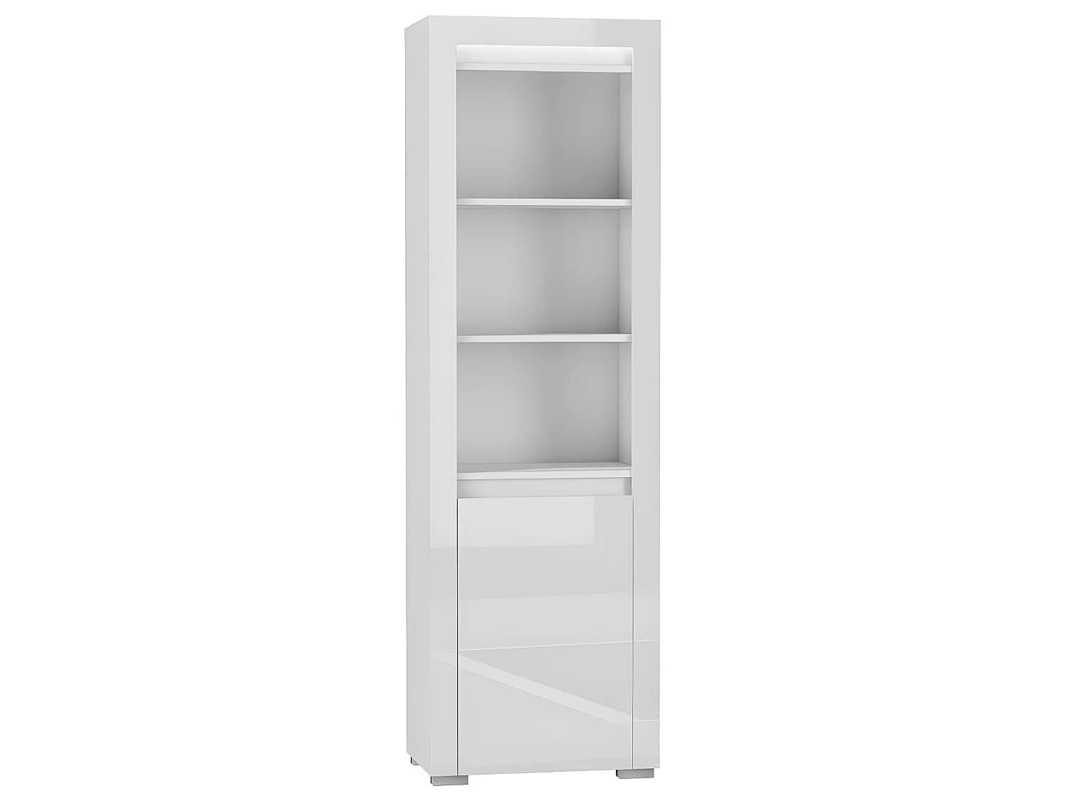 Bibliothèque 1 porte LED inclus Kasla Blanc