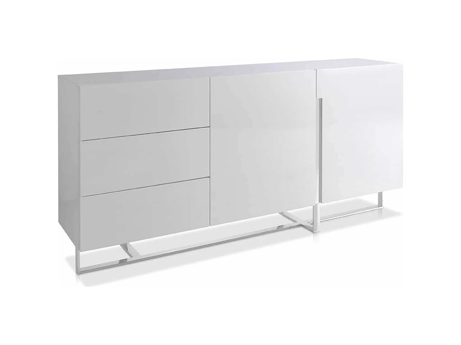 Buffet laqué structure acier inoxydable