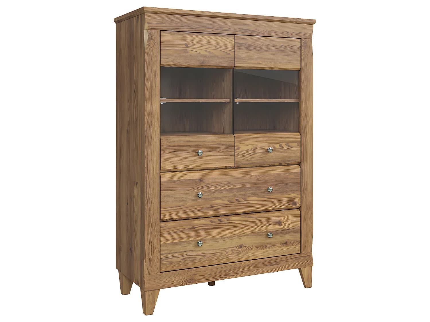 Vaisselier bas 2 portes 2 tiroirs Raya Bois