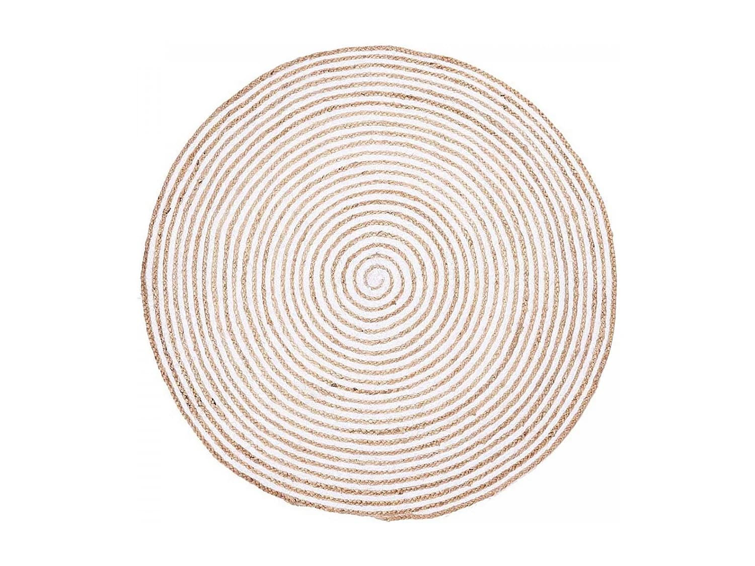 Tapis rond fait à la main en jute motif simple SPIRALTRY