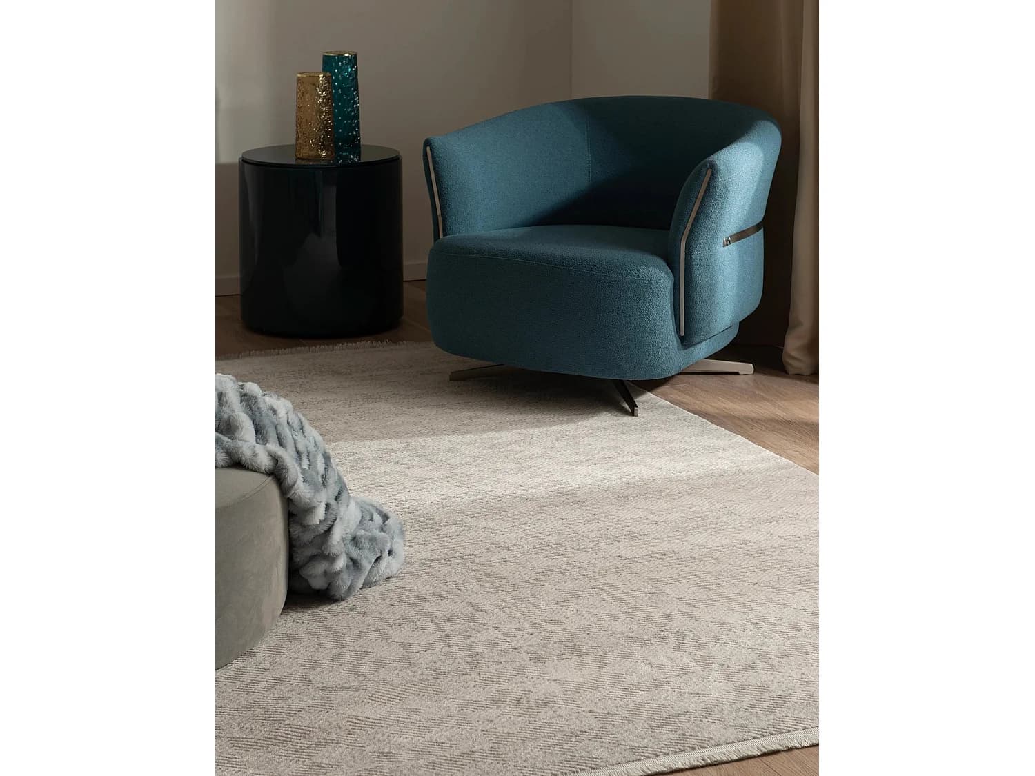 Tapis 215x305 gris clair Davos Cilia