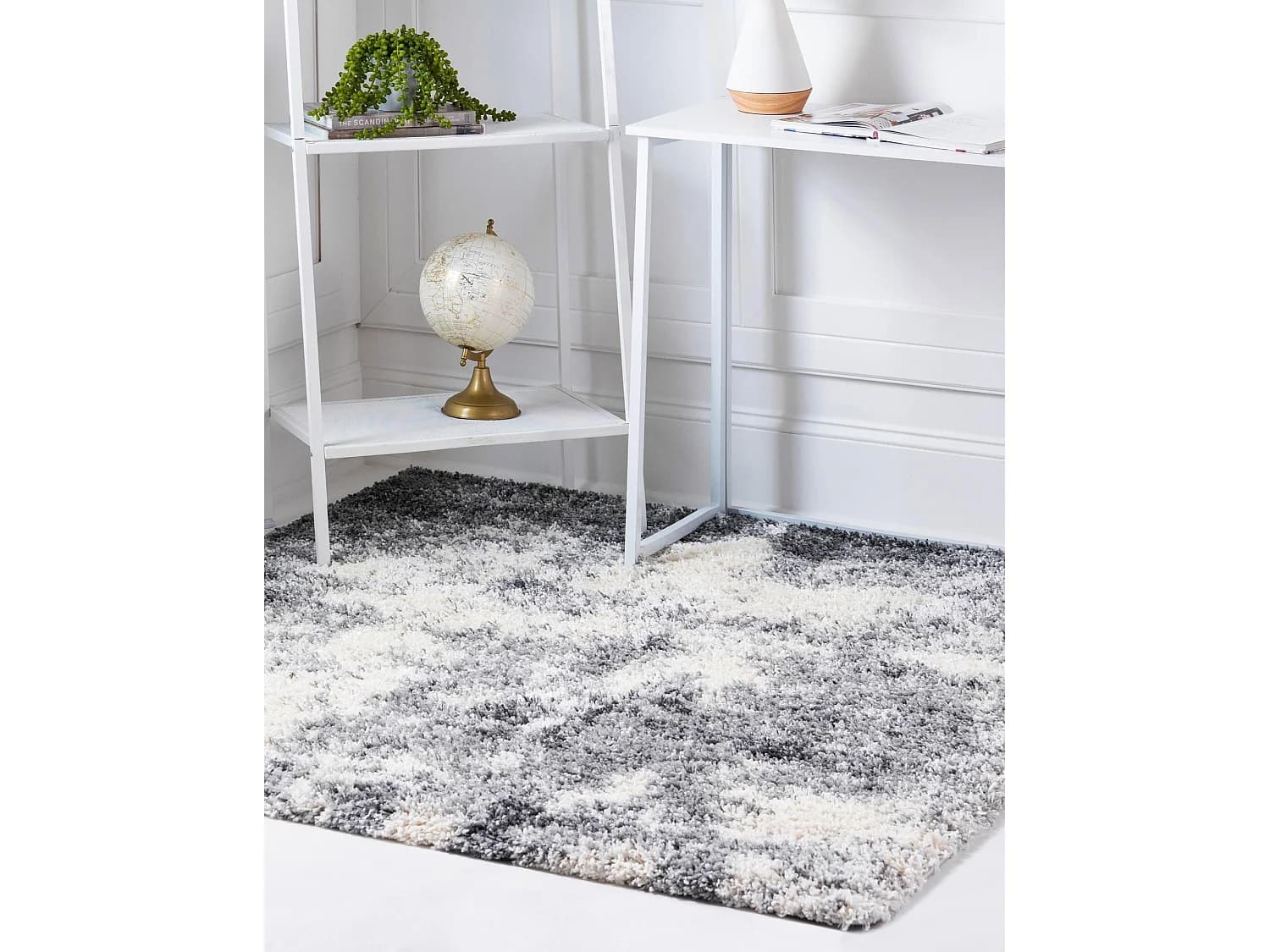Tapis shaggy 240x240 beige - gris pierre Lachen Haze