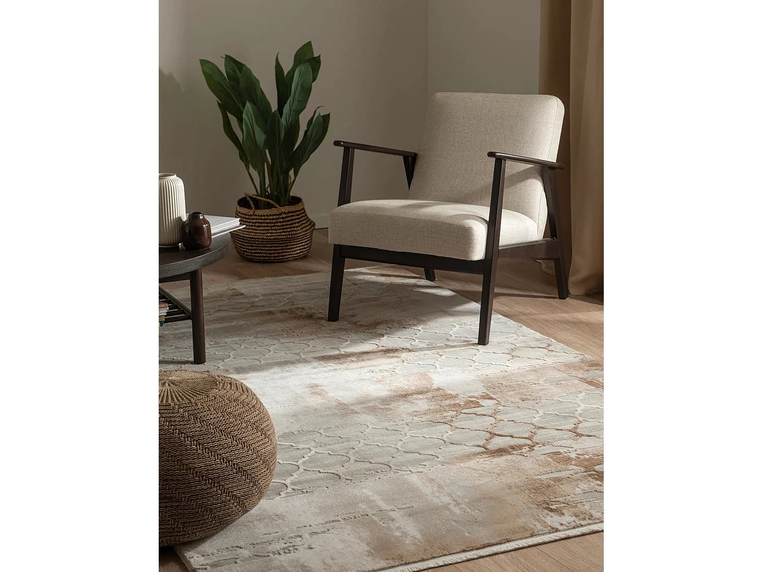 Tapis 125x185 brun Davos Mesh