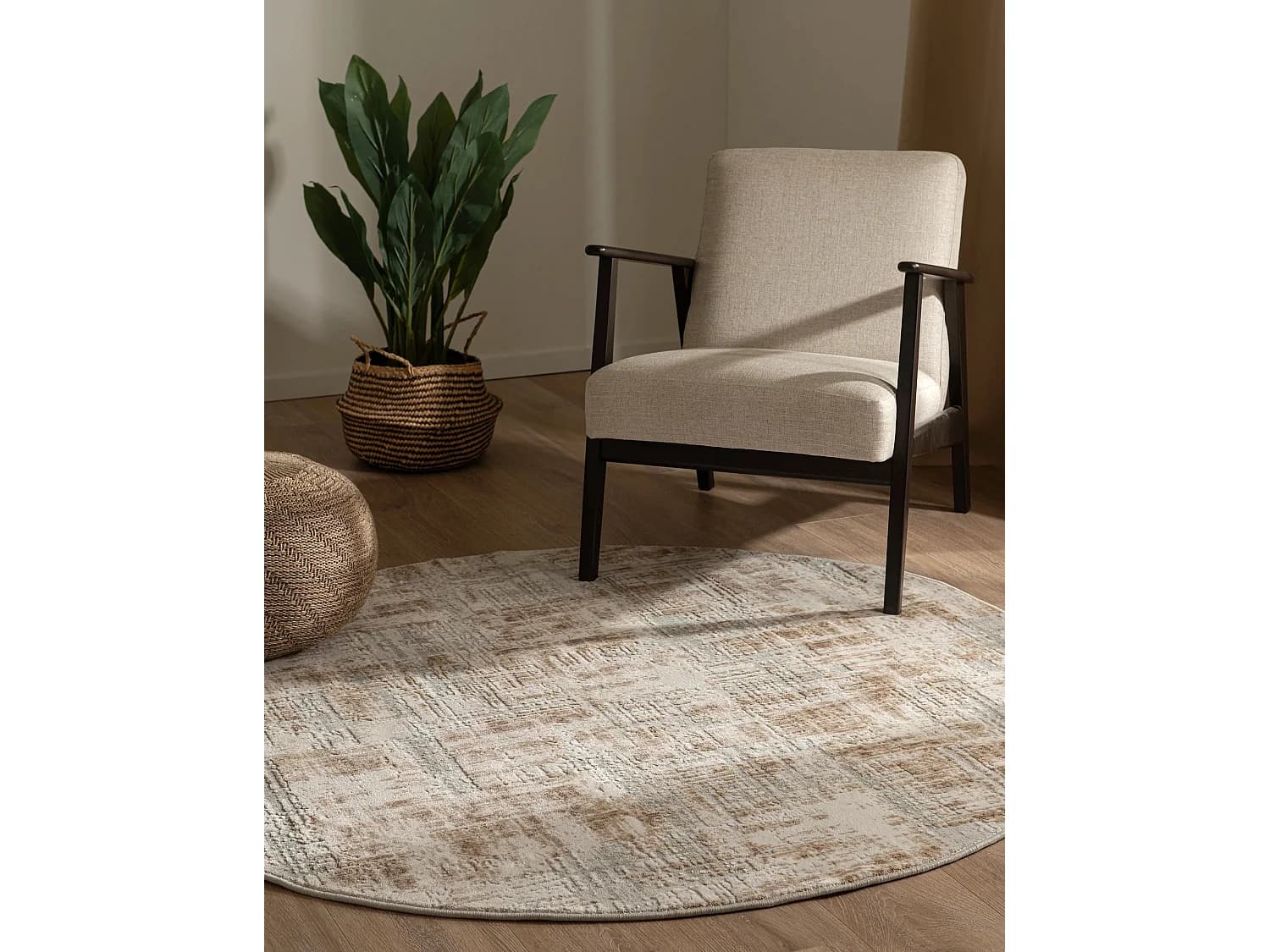 Tapis 240x240 beige Davos Miracle