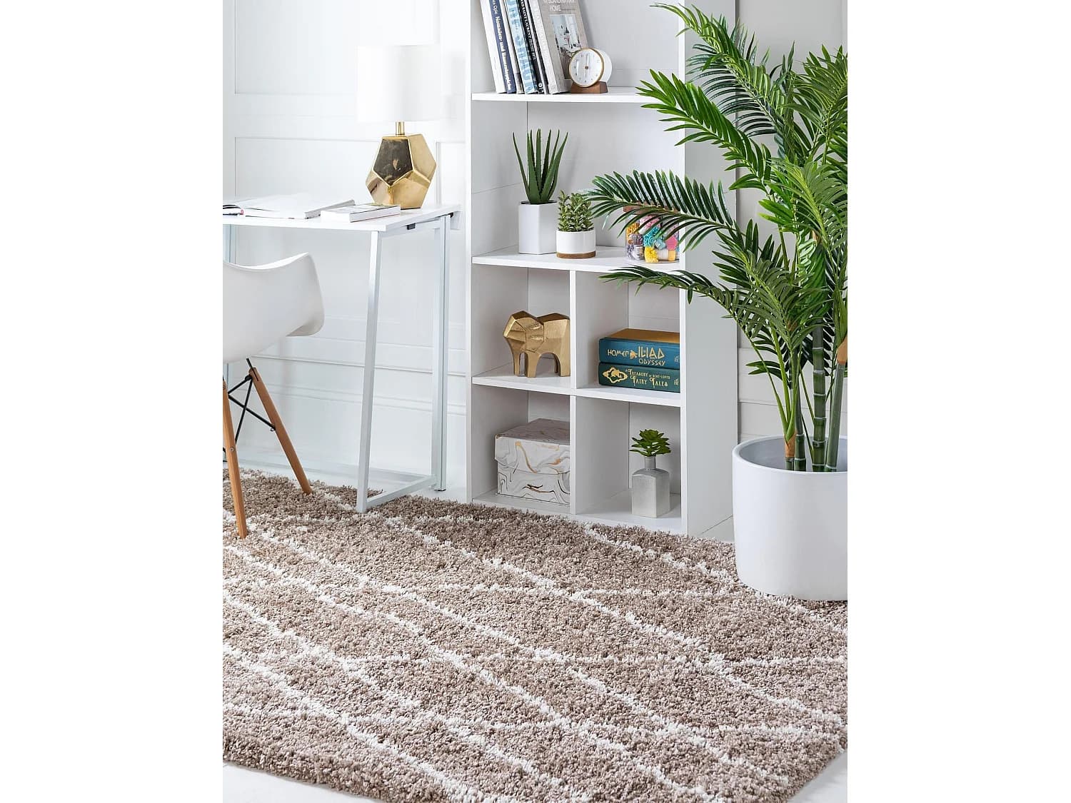 Tapis shaggy 275x365 brun Lachen Fence