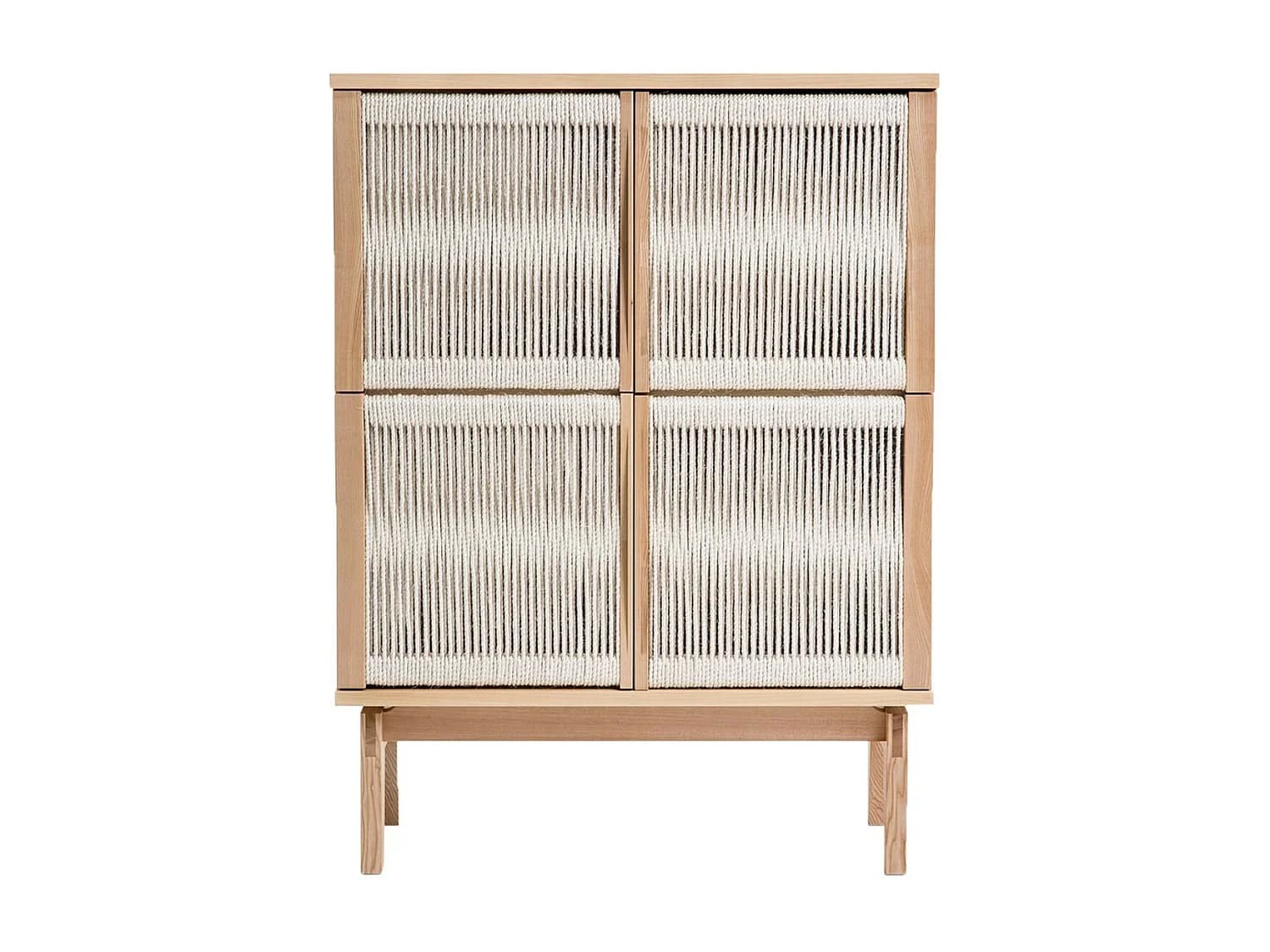 Vaisselier Design 4 Portes "Lilla" 122cm Naturel