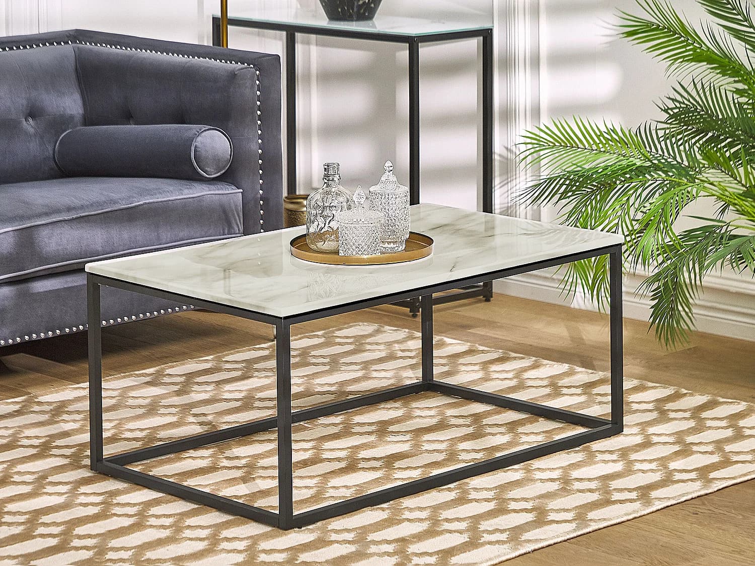 Table basse DELANO Marbre/noir