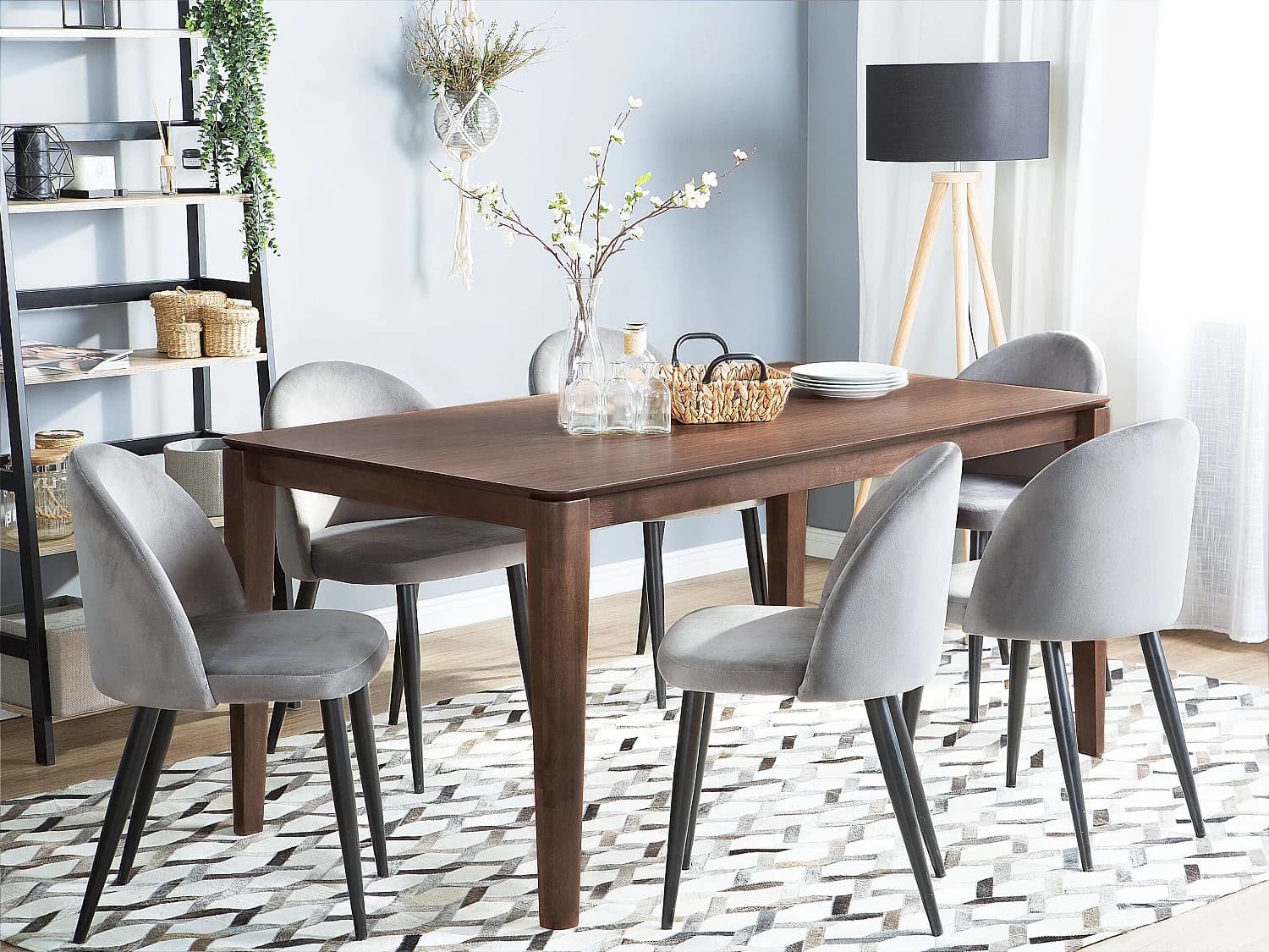 Table de repas LOTTIE Marron foncé 160 cm 90 cm