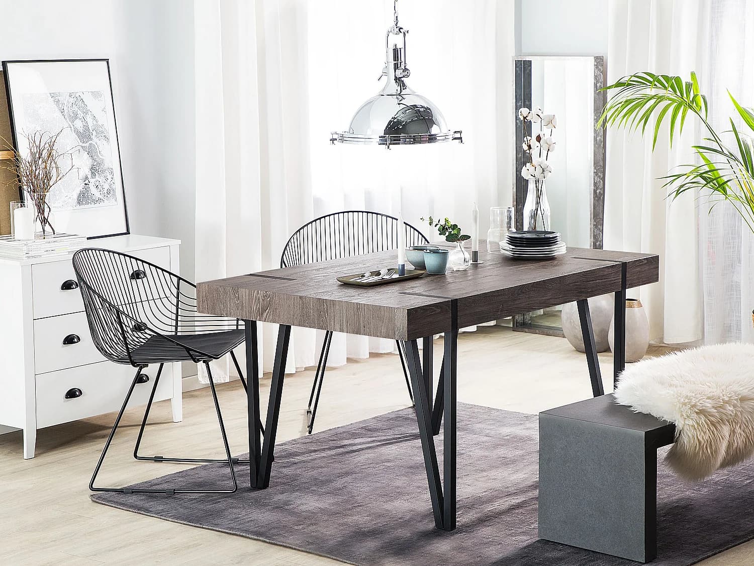 Table de repas ADENA Marron 180 cm 90 cm