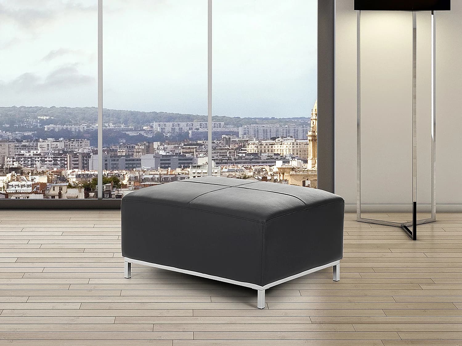Ottoman OSLO Cuir Noir