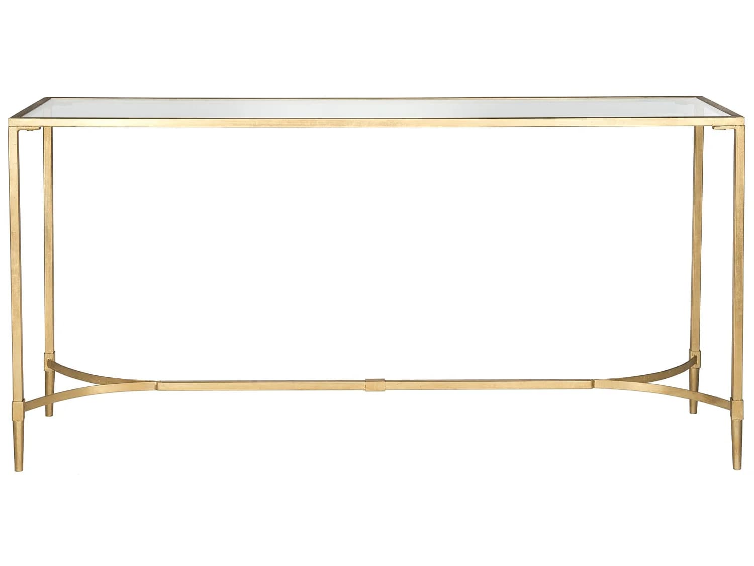 Table d'appoint Or et transparent 41 X 160 X 81.28 cm - Clevie