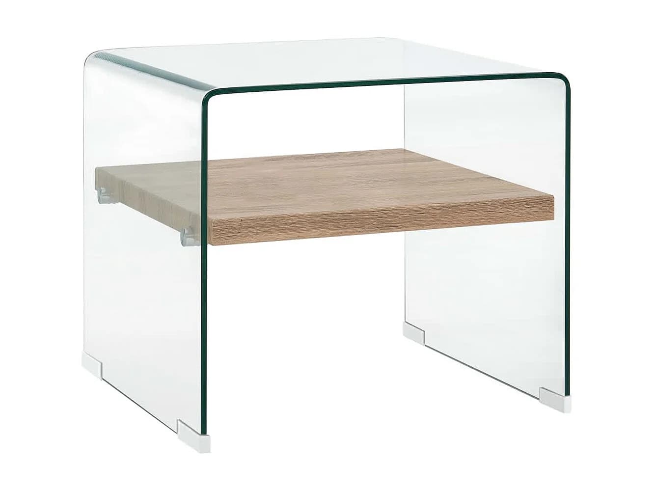 Table basse Clair 50x50x45 cm Verre trempé