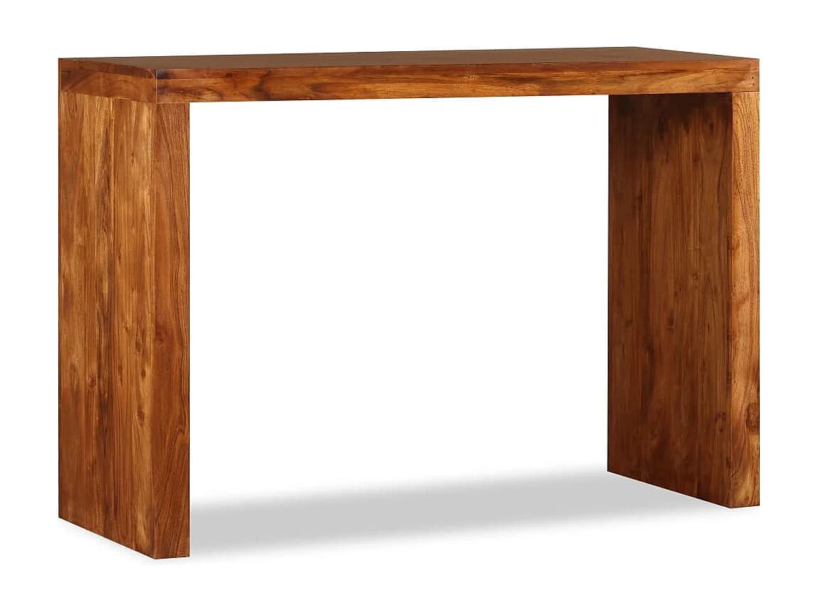 Table console Bois massif avec finition miel 110x40x76 cm