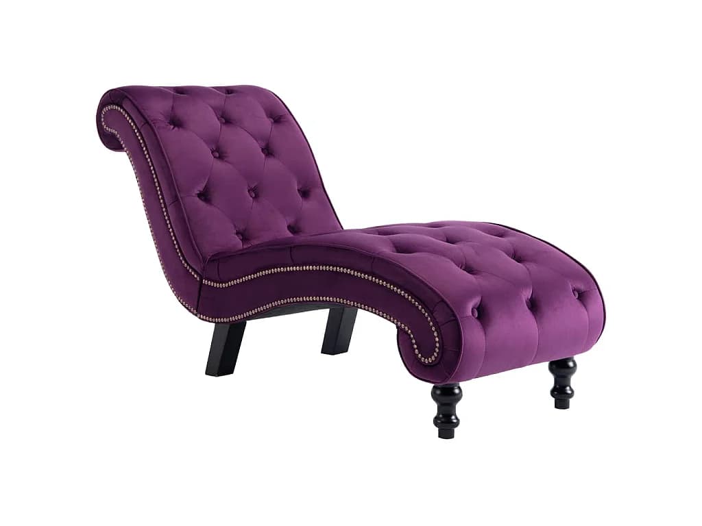 Chaise longue Velours Violet