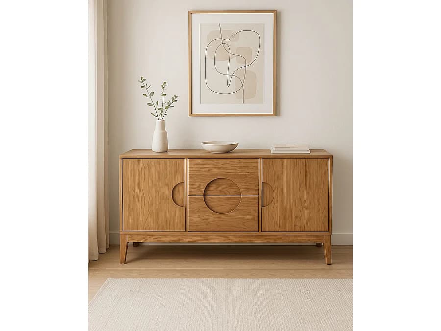 Kyoto - Buffet vintage en teck massif 165 cm
