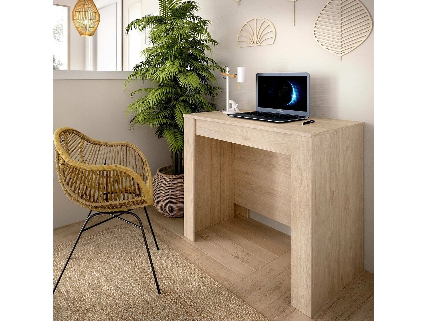 Console extensible Cognolo, Console extensible multi-positions, Table à manger polyvalente, 54/239x90h77 cm, Chêne