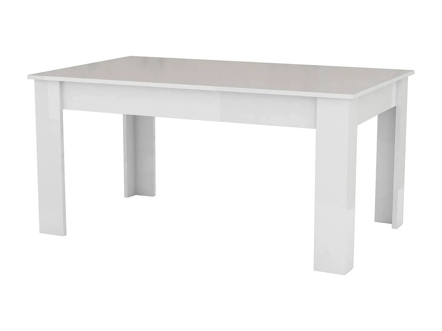 Table extensible Dkofle, Console extensible jusqu'à 10 places, Console extensible 100% Made in Italy, 140/190x90h75 cm, Blanc brillant