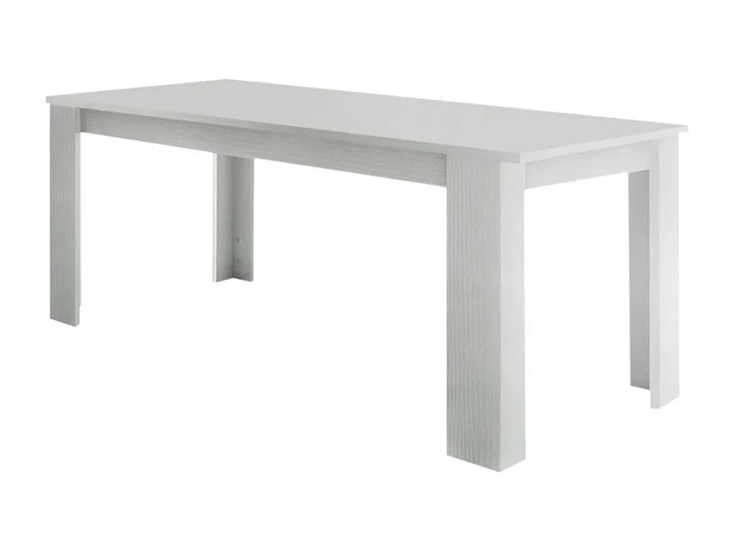 Table extensible Ddariv, Console extensible jusqu'à 12 places, Console extensible 100% Made in Italy, 160/210x90h75 cm, Mélèze blanc brillant