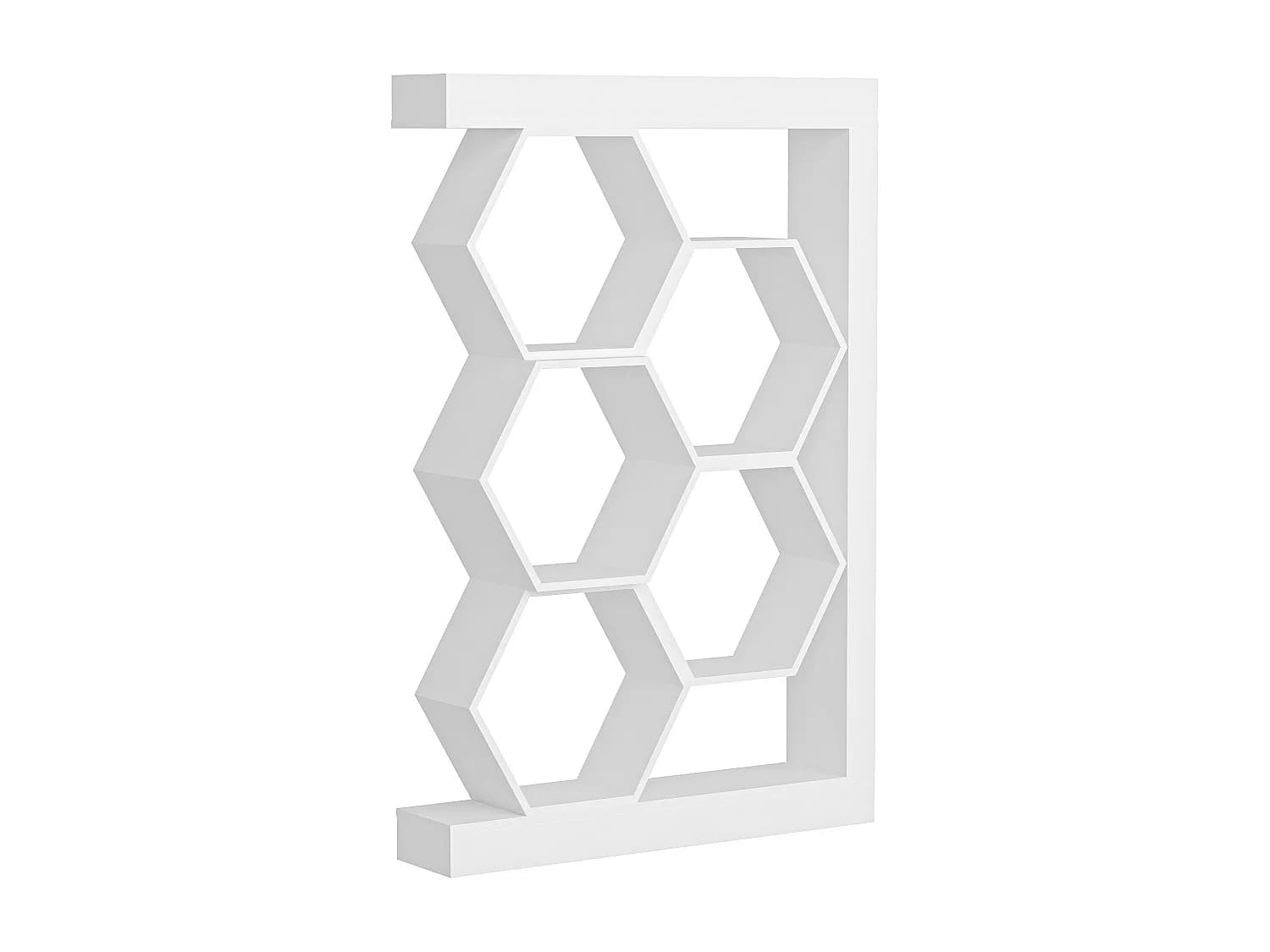 Étagère bibliothèque nid d'abeille Abula L90cm Blanc
