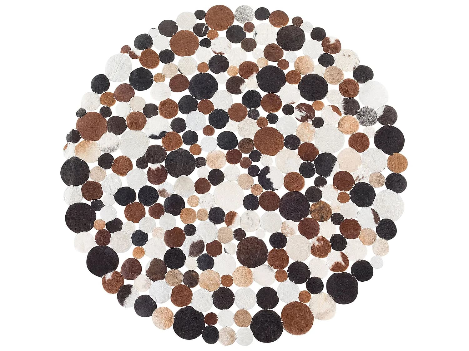 Tapis SORGUN ø 140 cm Cuir Marron doré