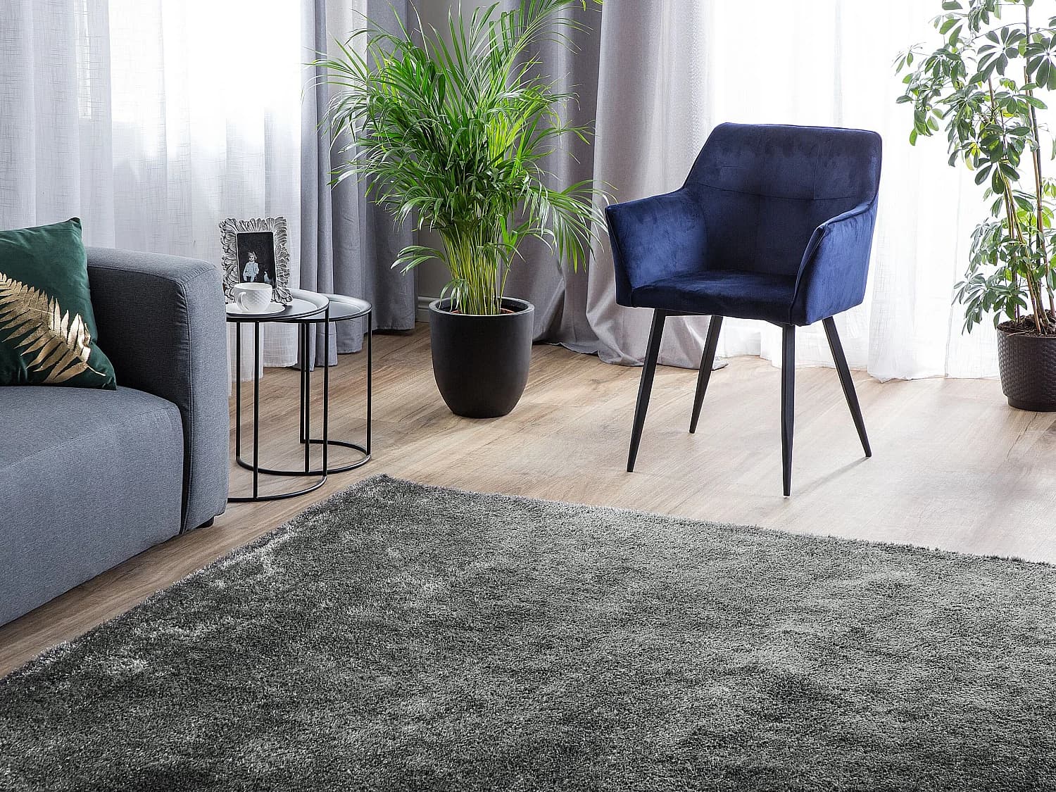 Tapis gris foncé 200 x 300 cm DEMRE