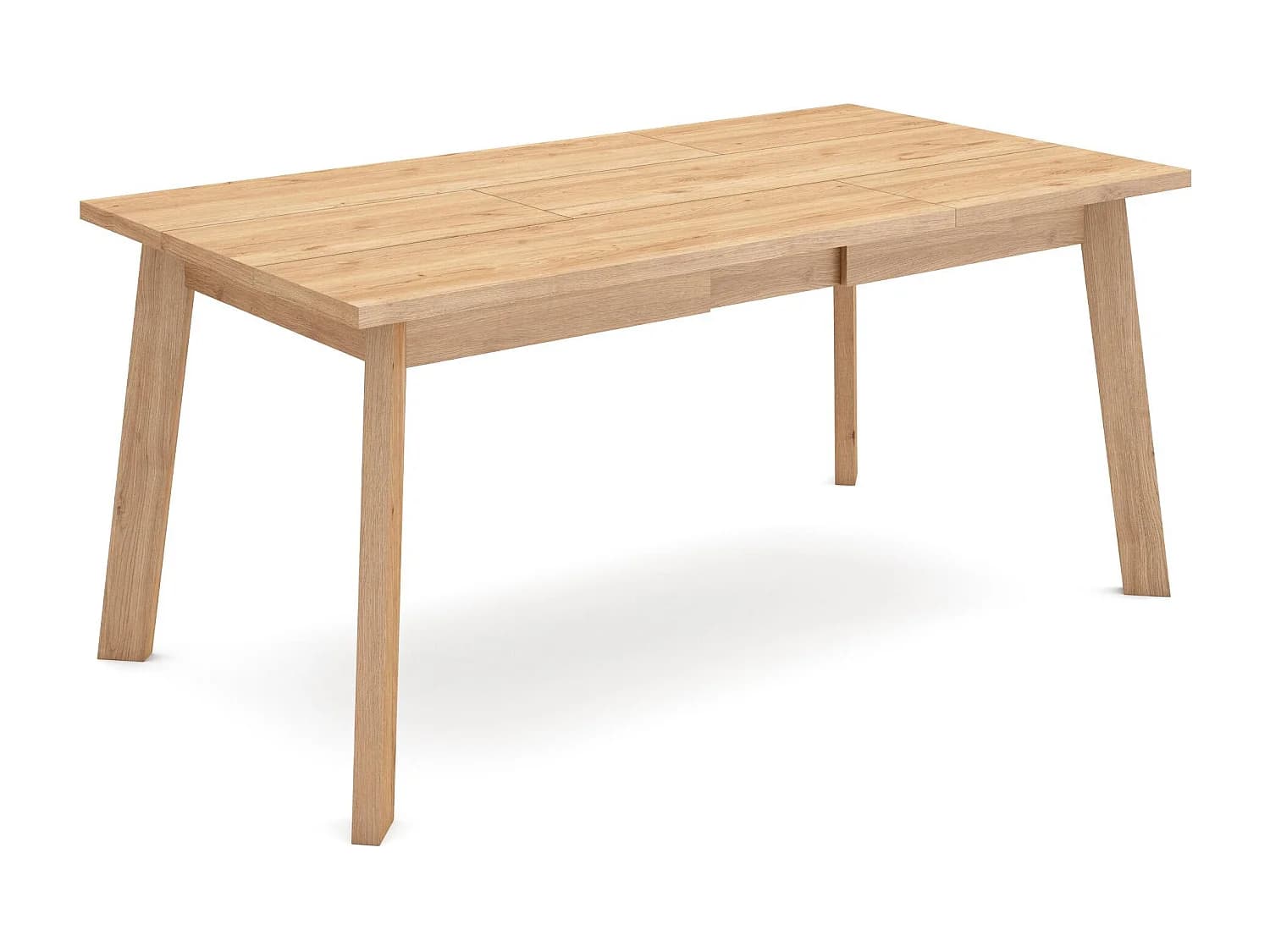 Table à manger, 167x90x75cm, Pour 8 personnes, Pieds en bois, Chêne