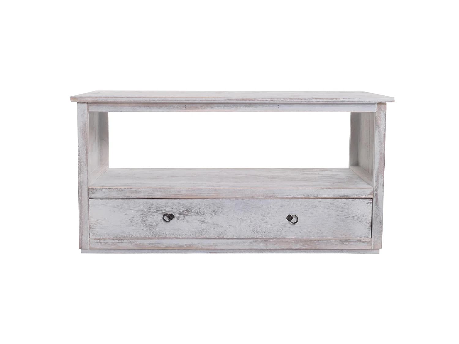 Meuble TV Table de télévision Lowboard, blanc