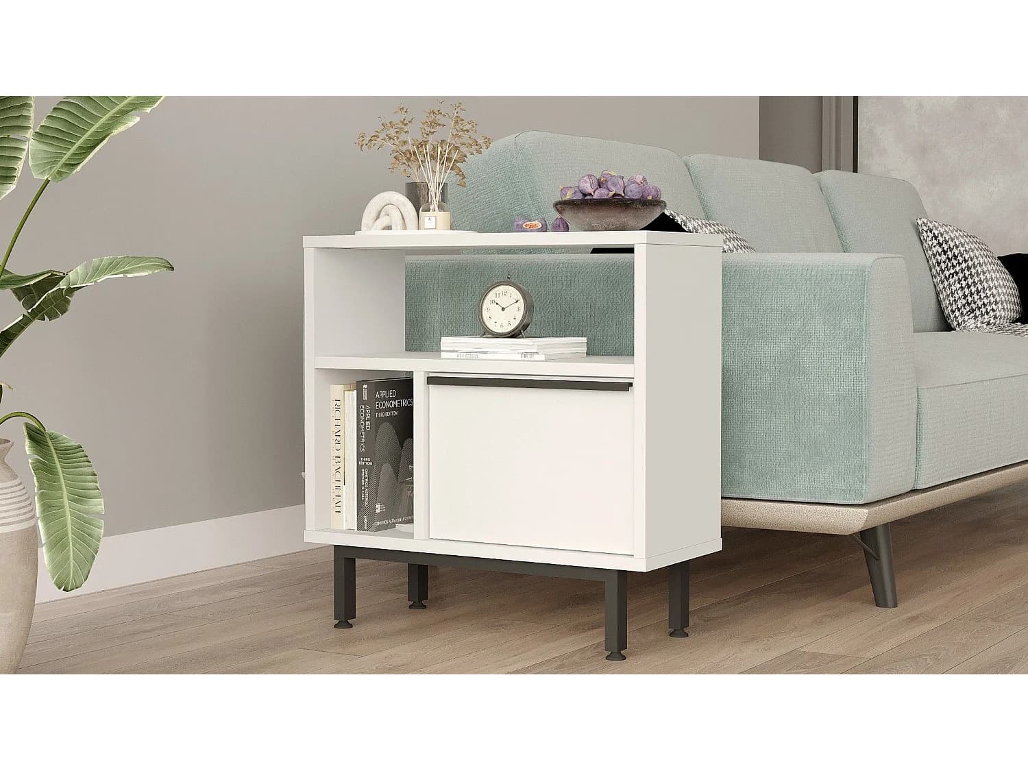 Table d'appoint Evelis L60cm Blanc