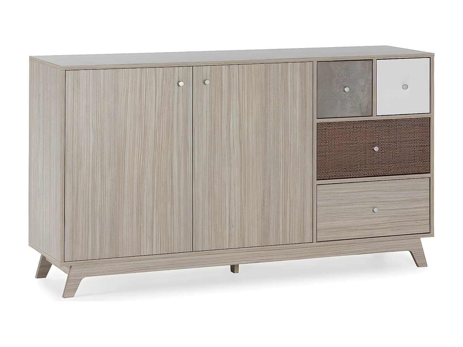 Buffet Maia 2 portes 4 tiroirs multicolores