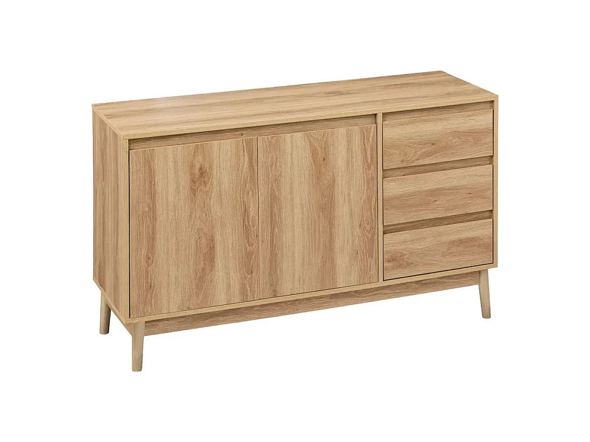 Buffet Bas Design "Abana" 120cm Naturel