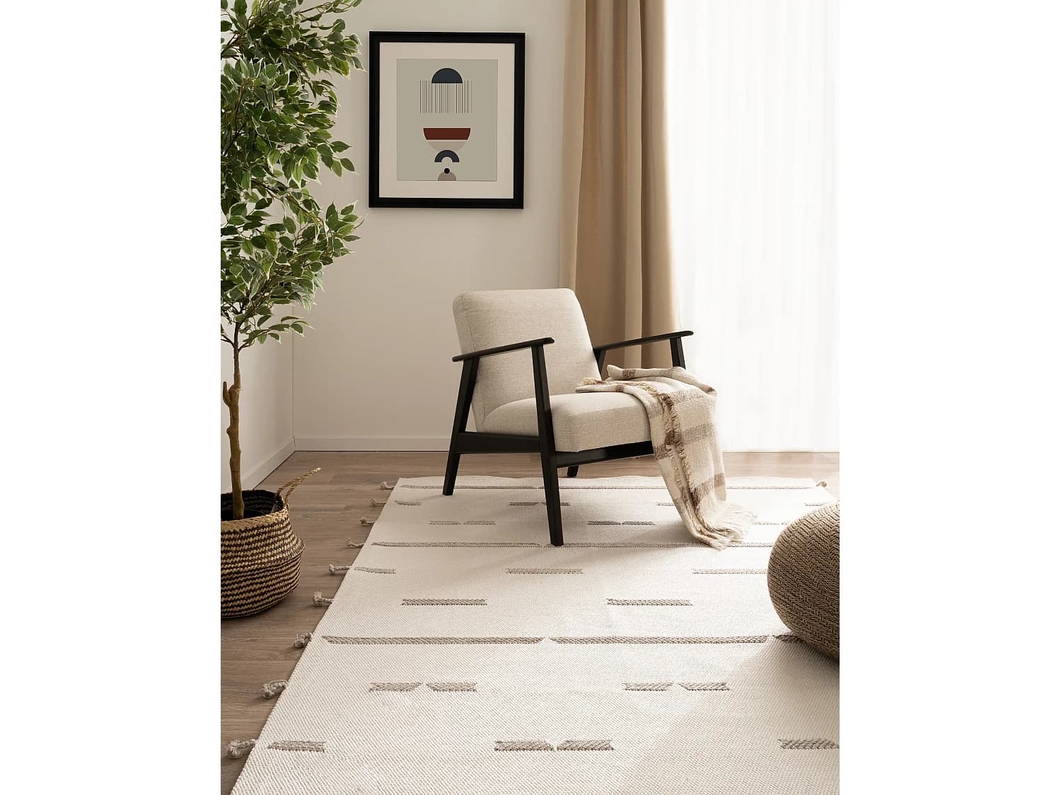 Tapis 200x290 - Blanc - Juniper Boho