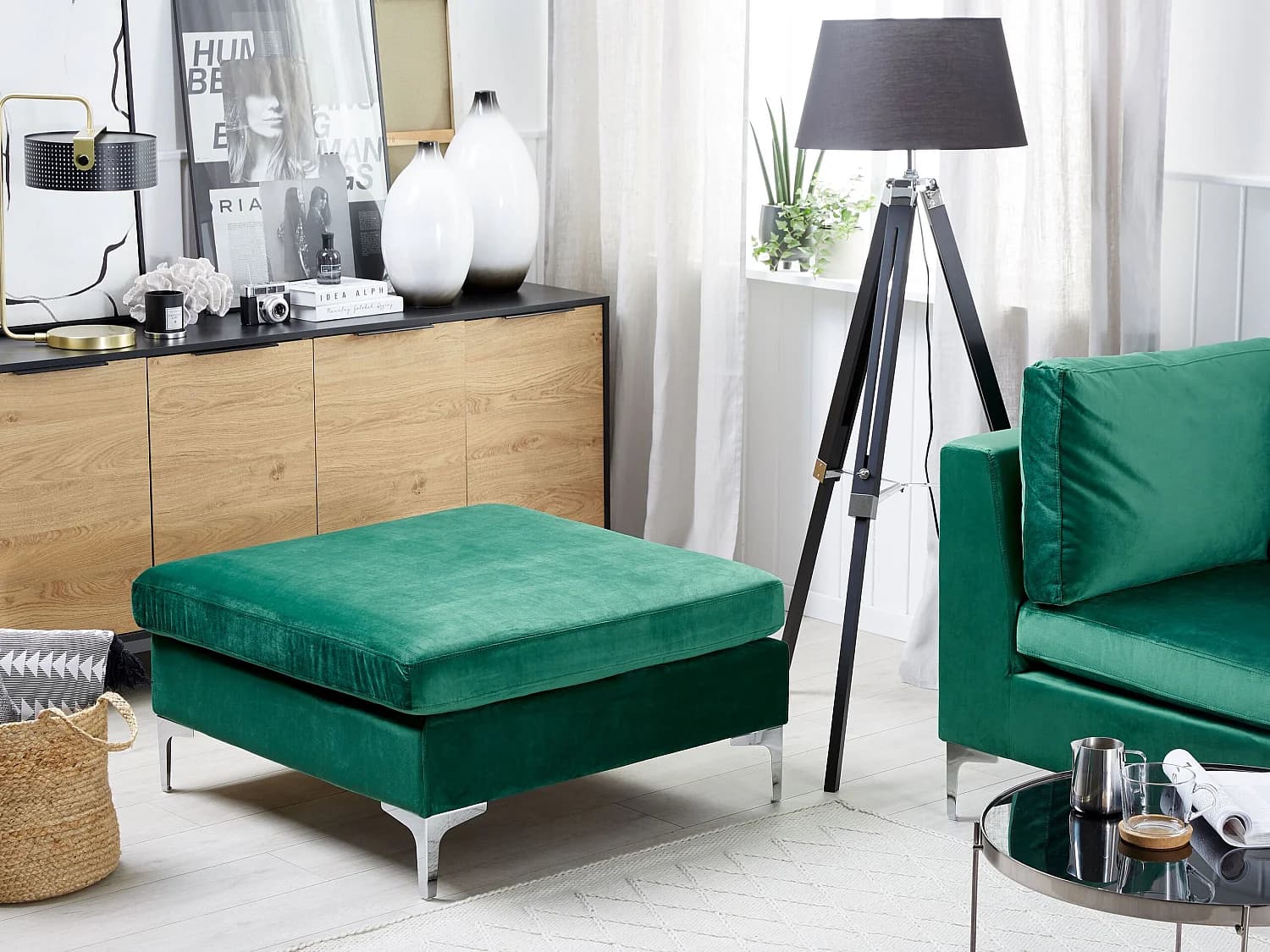 Ottoman EVJA Velours Vert