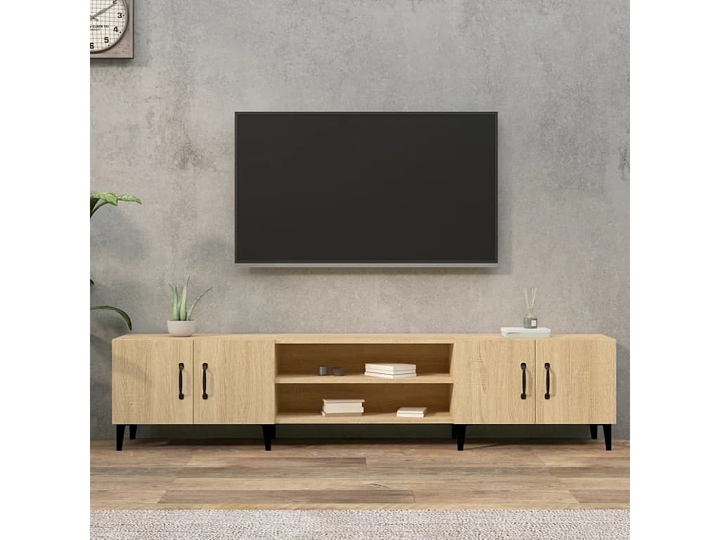 Meubles TV chêne sonoma 180x31,5x40 cm bois d'ingénierie BE65382