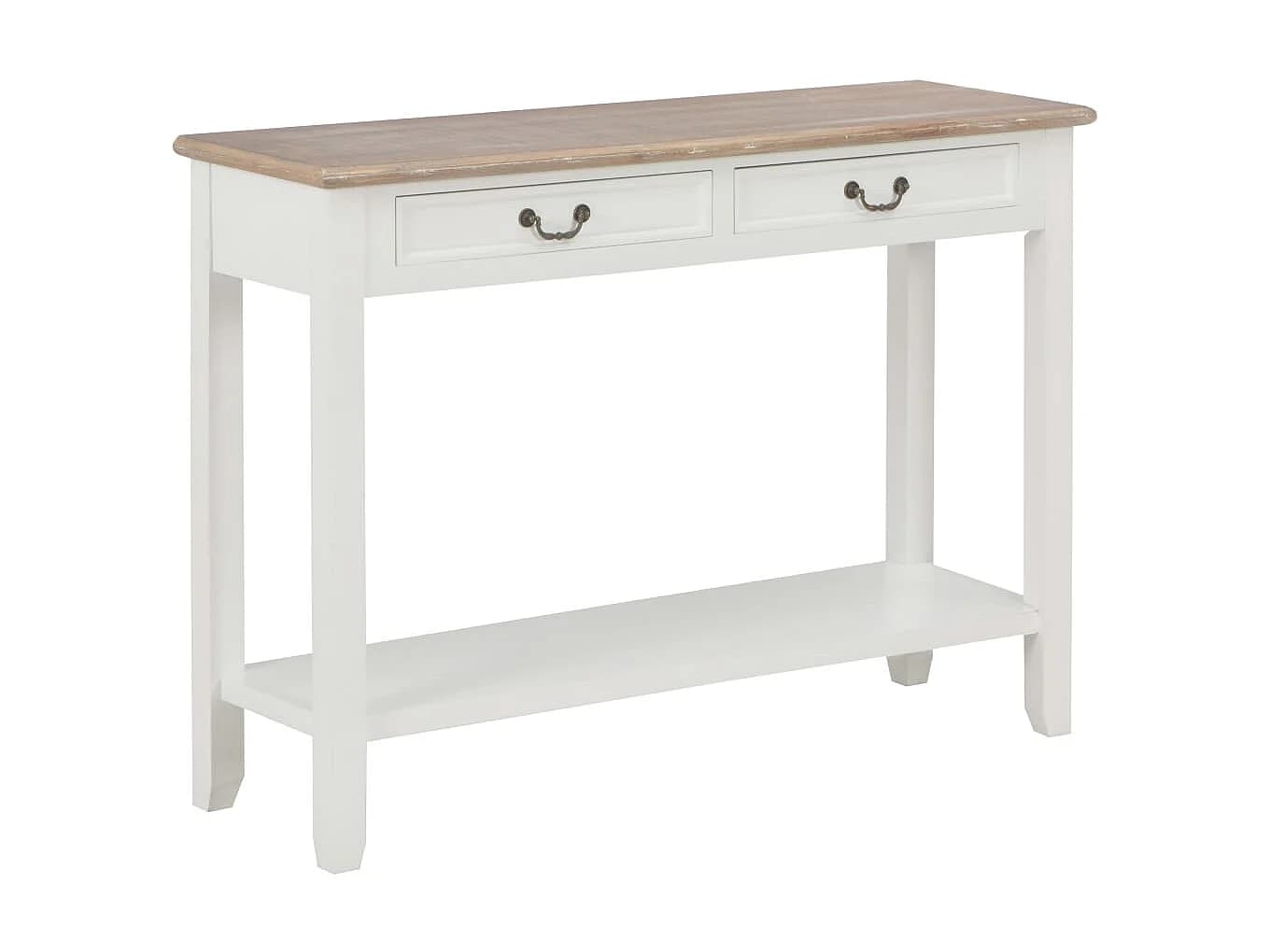 Console Blanc 110x35x80 cm Bois OFR93814 BonneVie Meuble