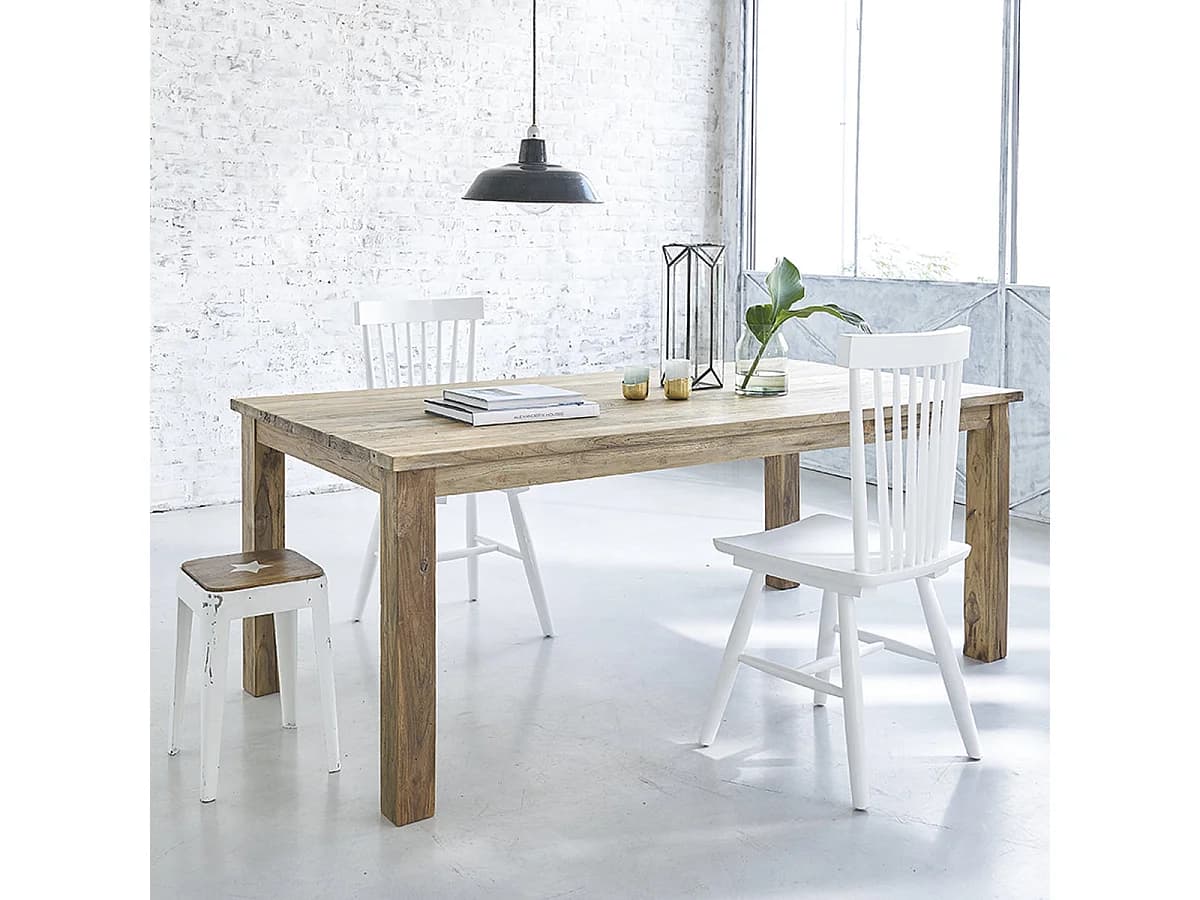 Table en bois de teck recyclé 10 pers.