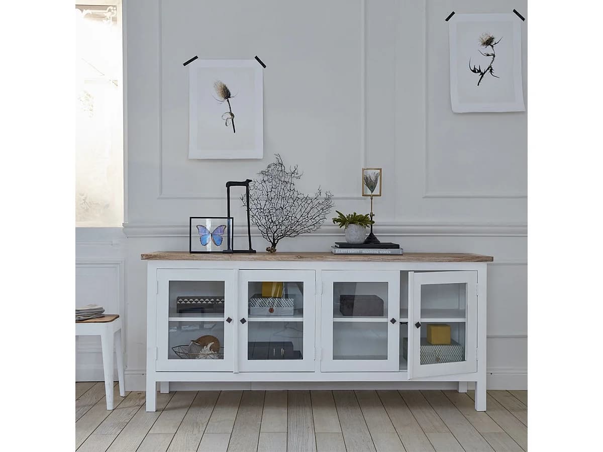 Buffet en bois d'acajou 4 portes