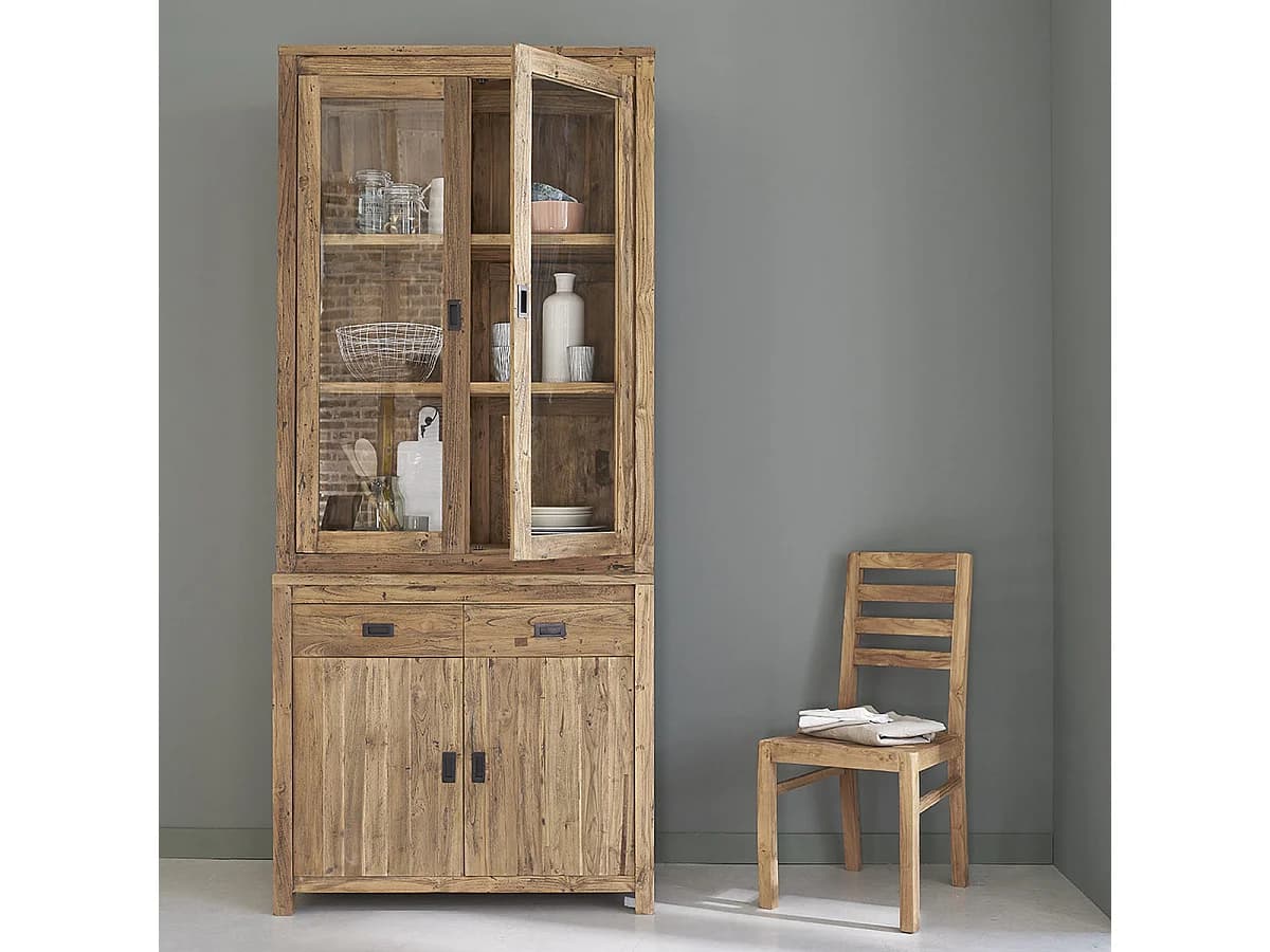 Vaisselier en bois de teck recyclé