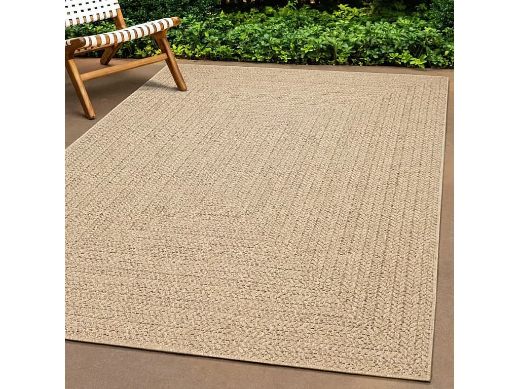 Tapis 200x290 cm aspect jute intérieur et extérieur QBH10228