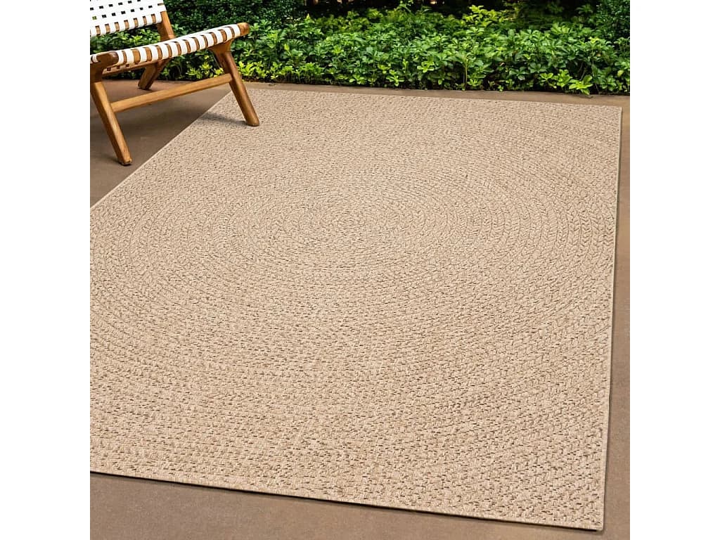 Tapis 200x290 cm aspect jute intérieur et extérieur QBH82634