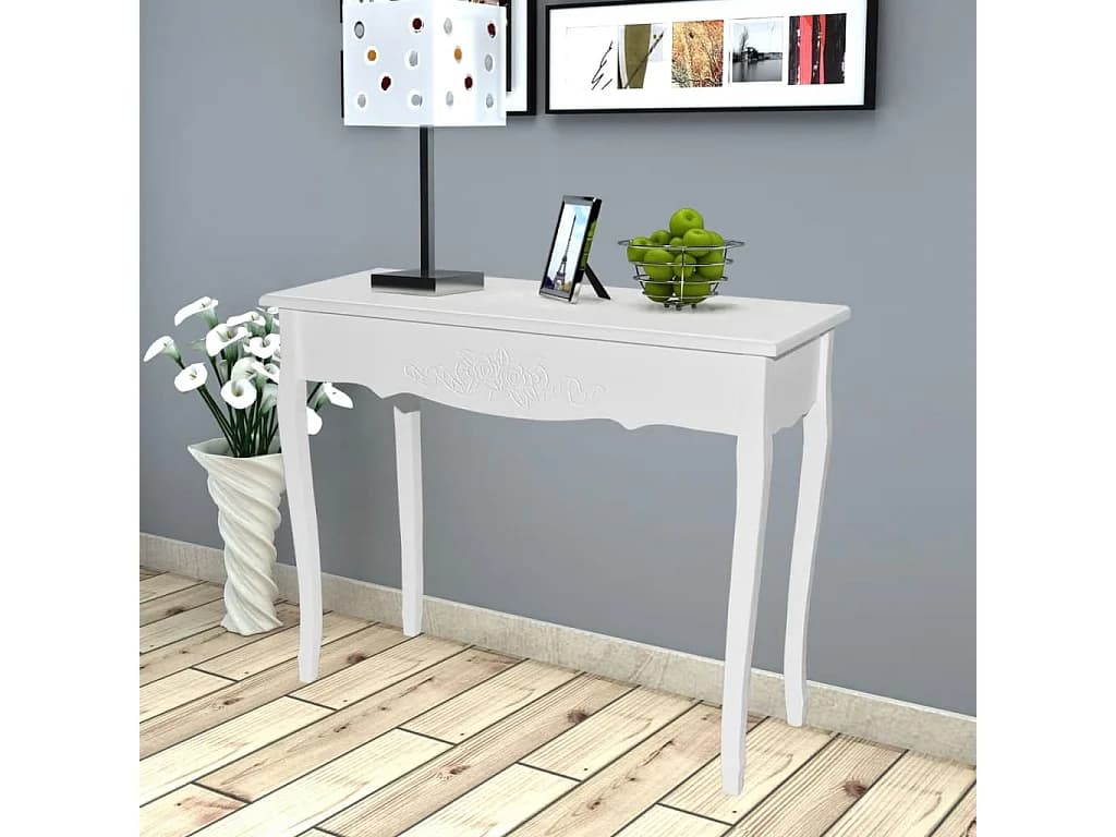 Table de console et coiffeuse Blanc