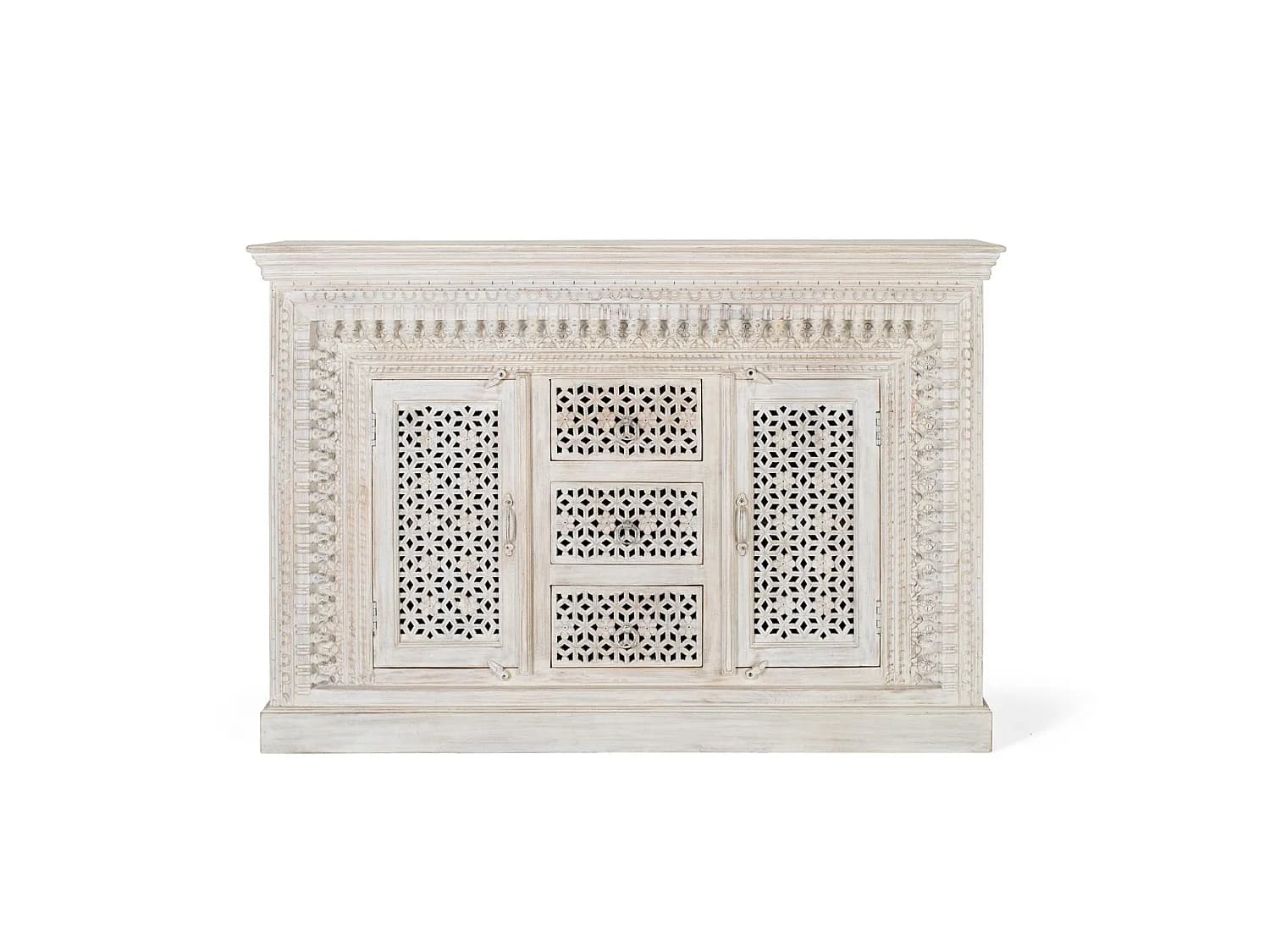 Buffet en bois de manguier de style méditerranéen moderne - 100 x 150 x 40