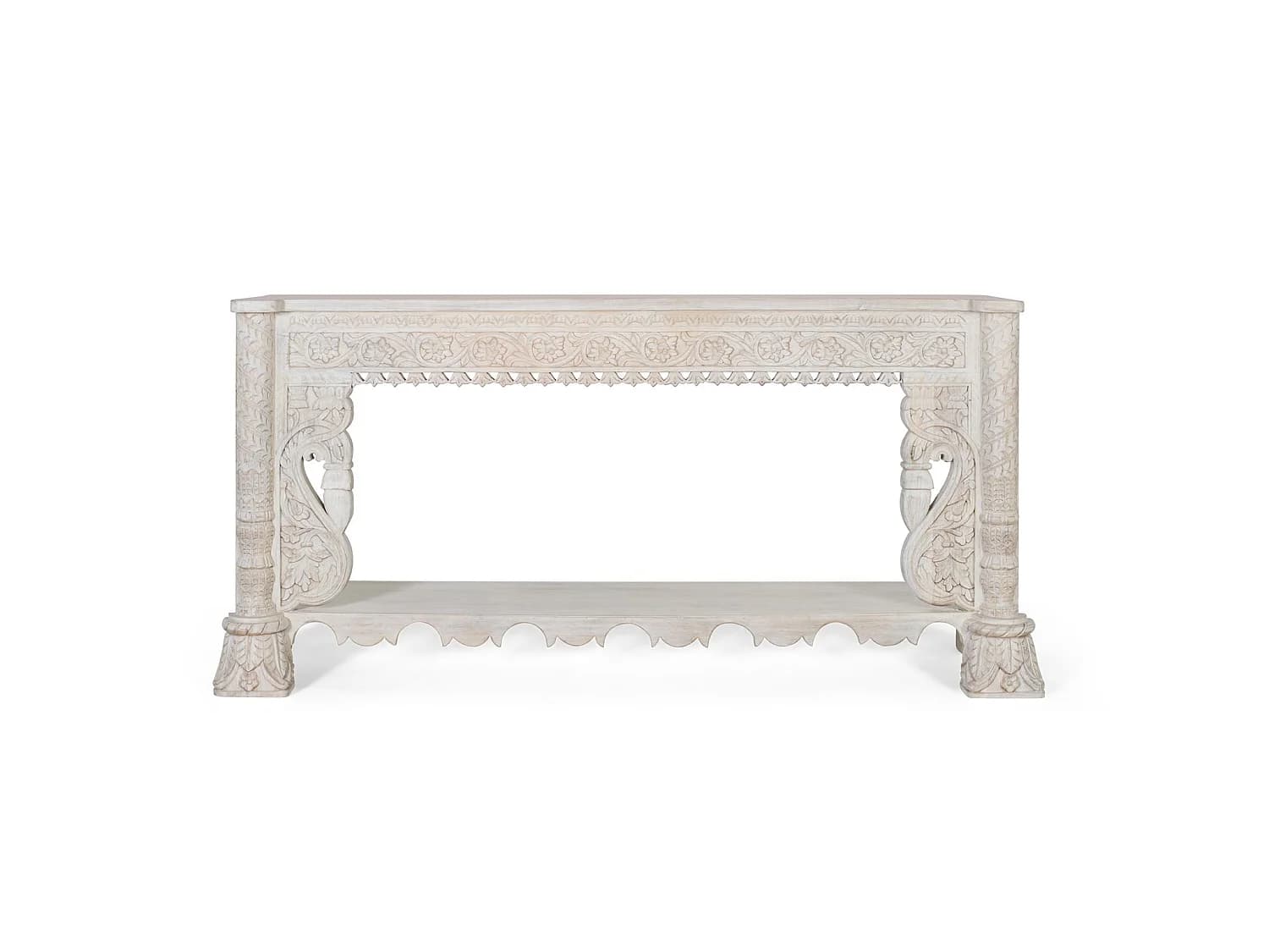 Console en bois de manguier 180 cm, style méditerranéen moderne - 90 x 180 x 40