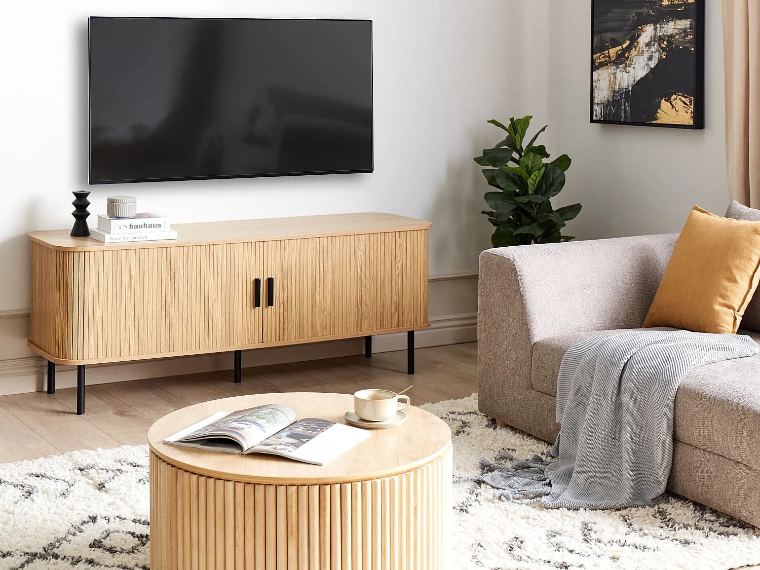 Meuble TV BRADLEY Marron