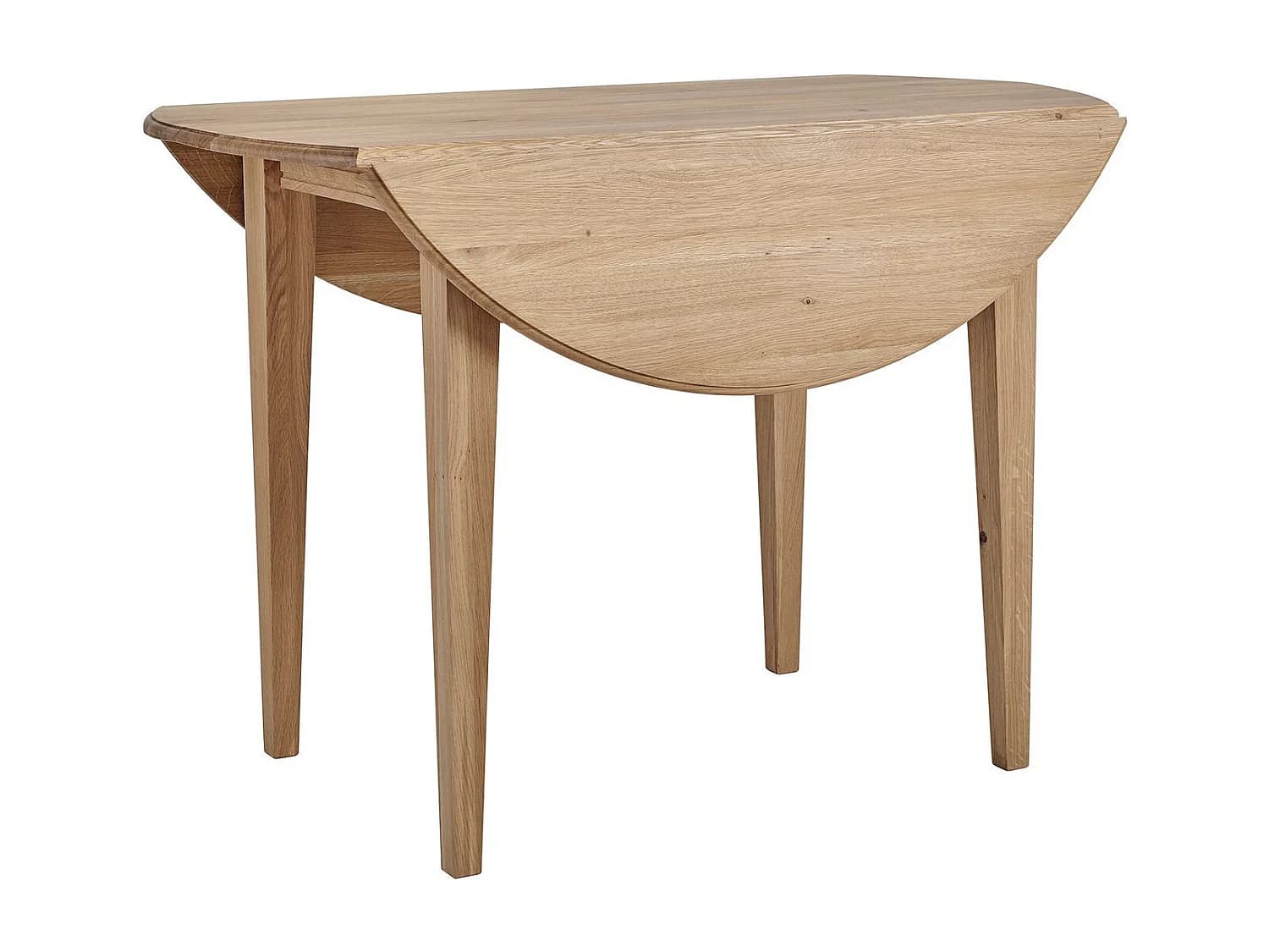 Table ronde à volets en chêne massif D105 - VICTORIA