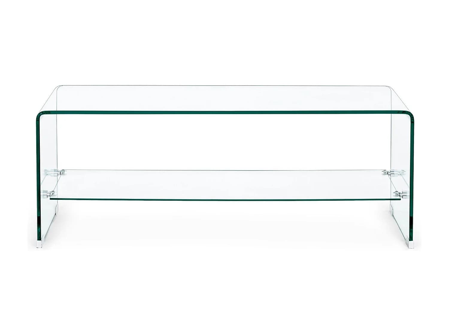Table basse rectangulaire en verre double plateau L100 - IDORA