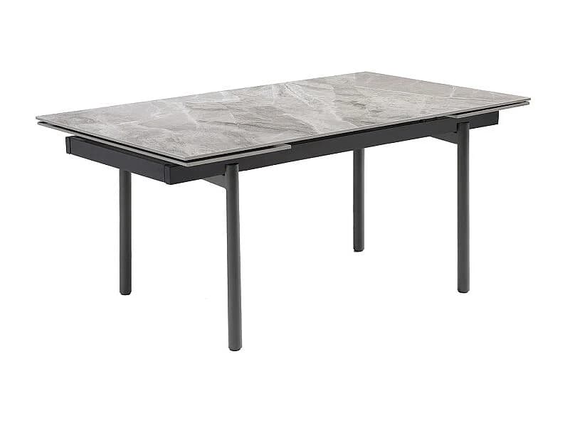 Table extensible 180/260 cm céramique marbré laqué pieds droits - DAKOTA 09