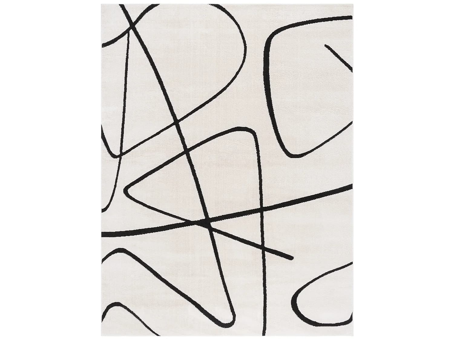 Tapis Ivoire/Noir 235 x 305 cm - Beatrix
