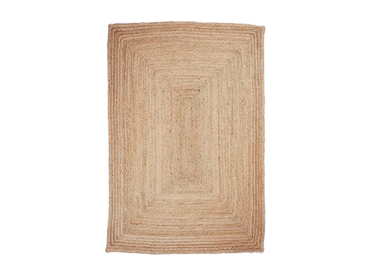 Tapis en jute fait à la main motif uni NATURE