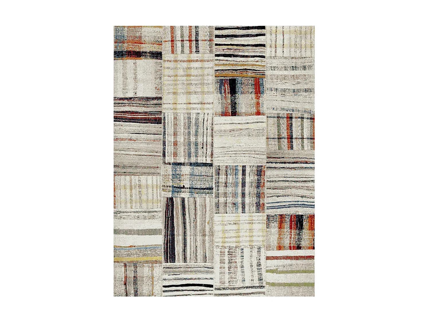 Tapis salon 200x290 cm Rectangulaire MOROCCO 831-72 Beige Salle à manger adapté au chauffage par le sol